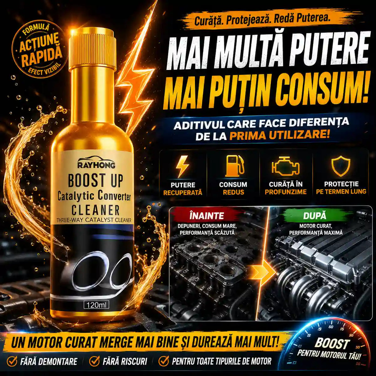 BoostUp™ - Soluție Curățare Injectoare, Catalizator și DPF