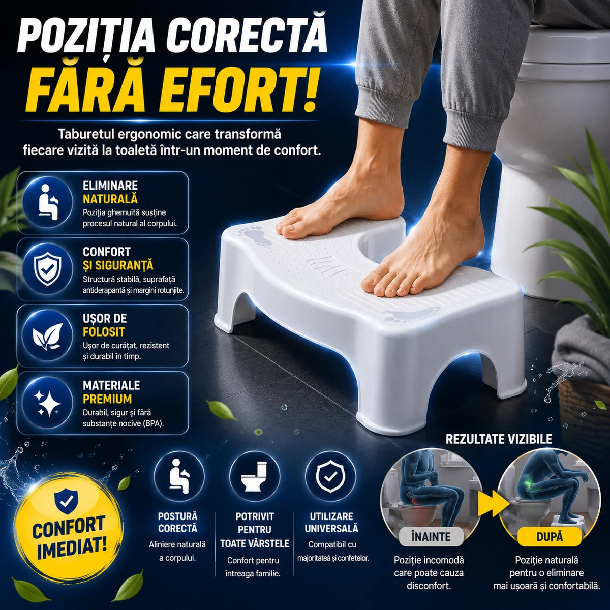 Suport Pentru Picioare La WC HealthySit™